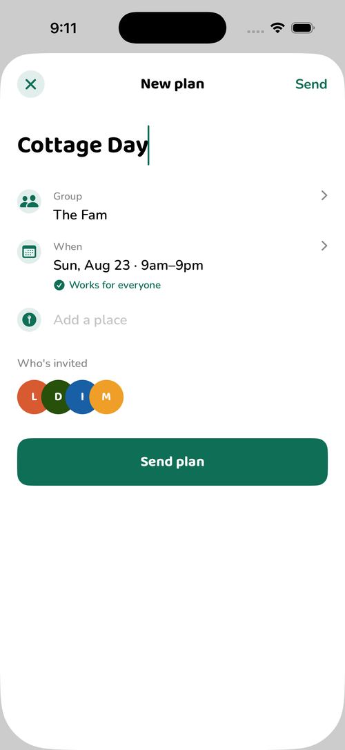 HerdUs new plan screen